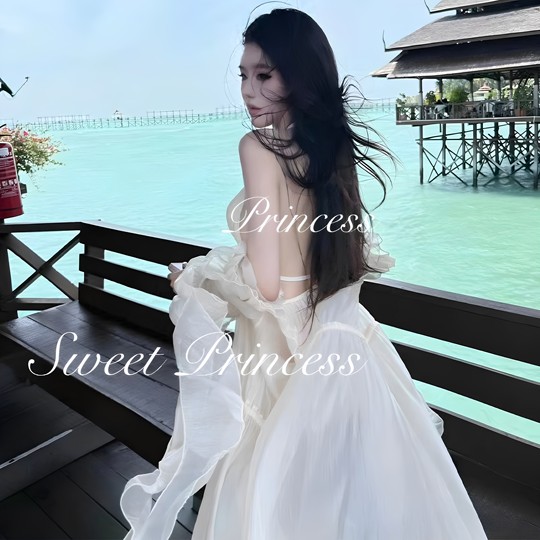 Pure desire seaside bikini high-end ins sexy blouse