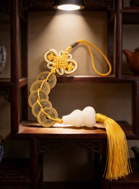 白玉葫芦门挂白玉避火葫芦五帝六字真言明咒六帝厨房西北方西方挂