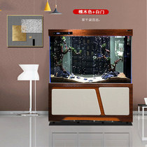Under the ultra-white glass on all four sides of the next beauty the filter-free water fish tank aquarium aquarium screen is against the wall medium-sized red dragon tank