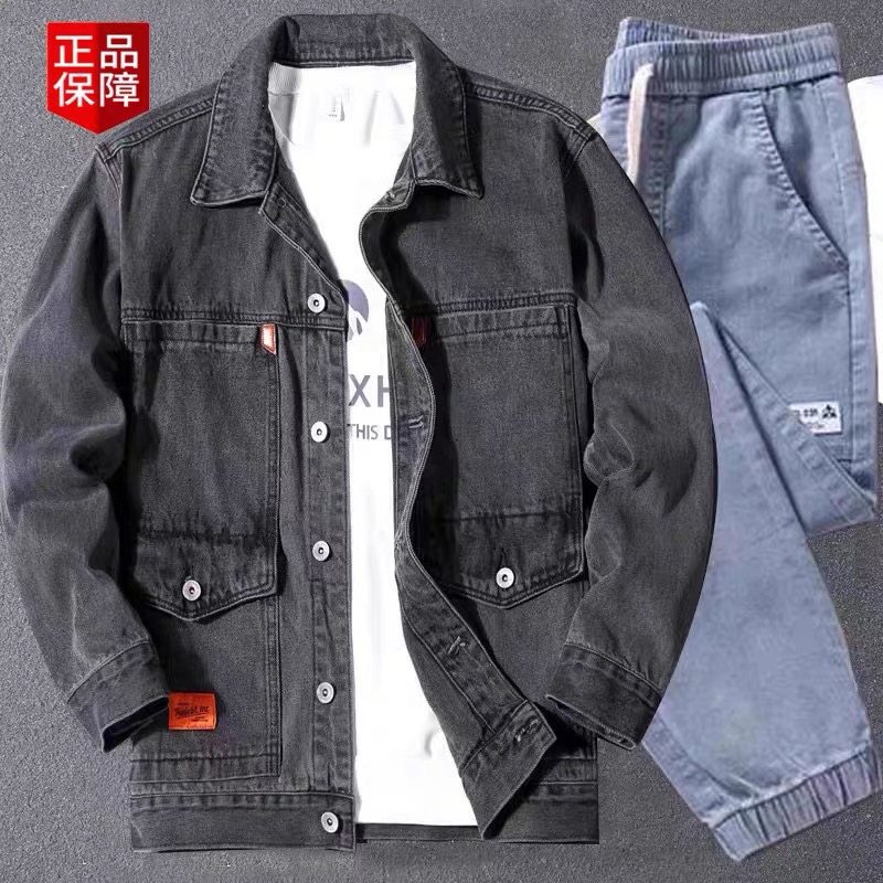 春秋冬牛仔工作服套装男士干活穿的电工地耐磨耐脏劳保工装夹克,淘宝优惠券,粉丝福利购,淘宝优惠卷