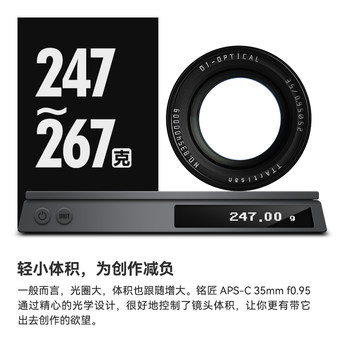 Mingjiang Optical 35mm F0.95 ເລນຮູບຄົນທີ່ມີຮູຮັບແສງຂະໜາດເຄິ່ງເຟຣມ ເໝາະສຳລັບ Sony, Fuji, Canon ແລະ Nikon