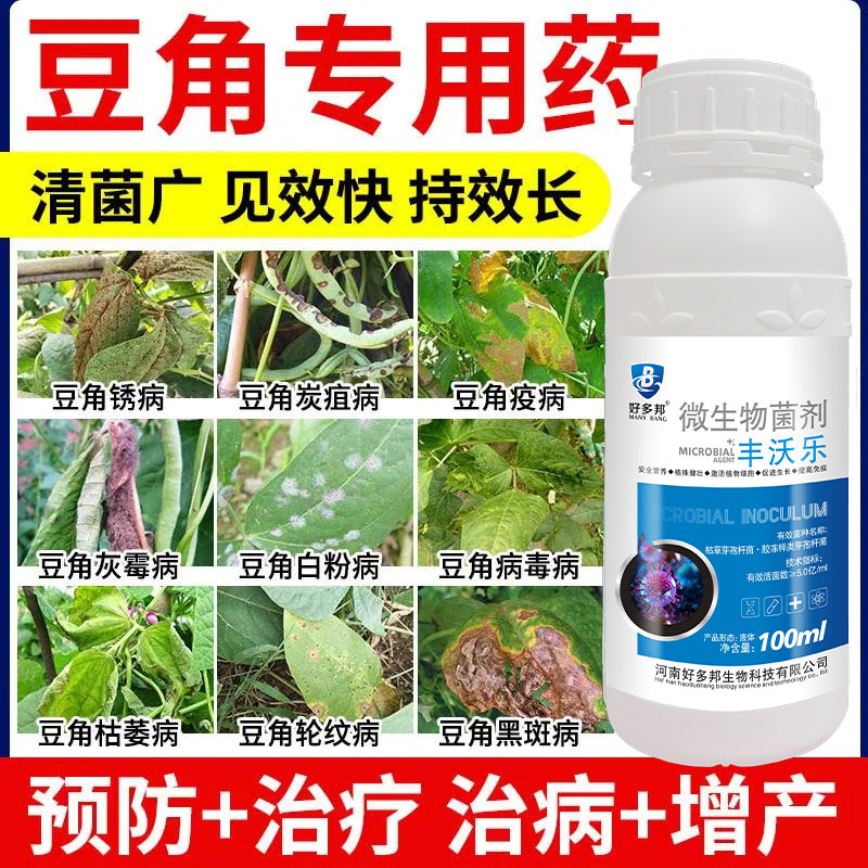 豆角病全治豆角专用杀菌剂豆角叶子发黄卷叶病锈病炭疽病叶斑病药