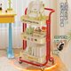 Movable schoolbag book placing cart