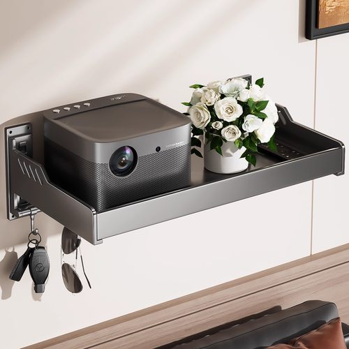 投影仪支架壁挂置物架墙上免打孔机顶盒托架固定路由器收纳放置架 - 图2