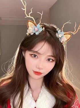 圣诞节成人麋鹿角儿童发箍