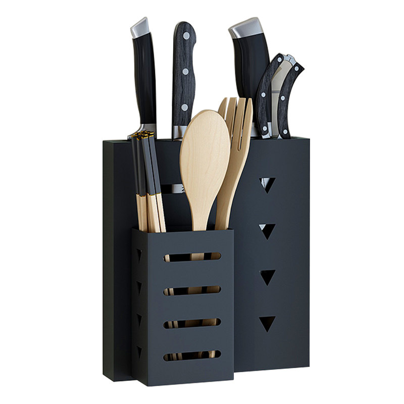 Stainless steel wall-mounted tool holder without hole punching