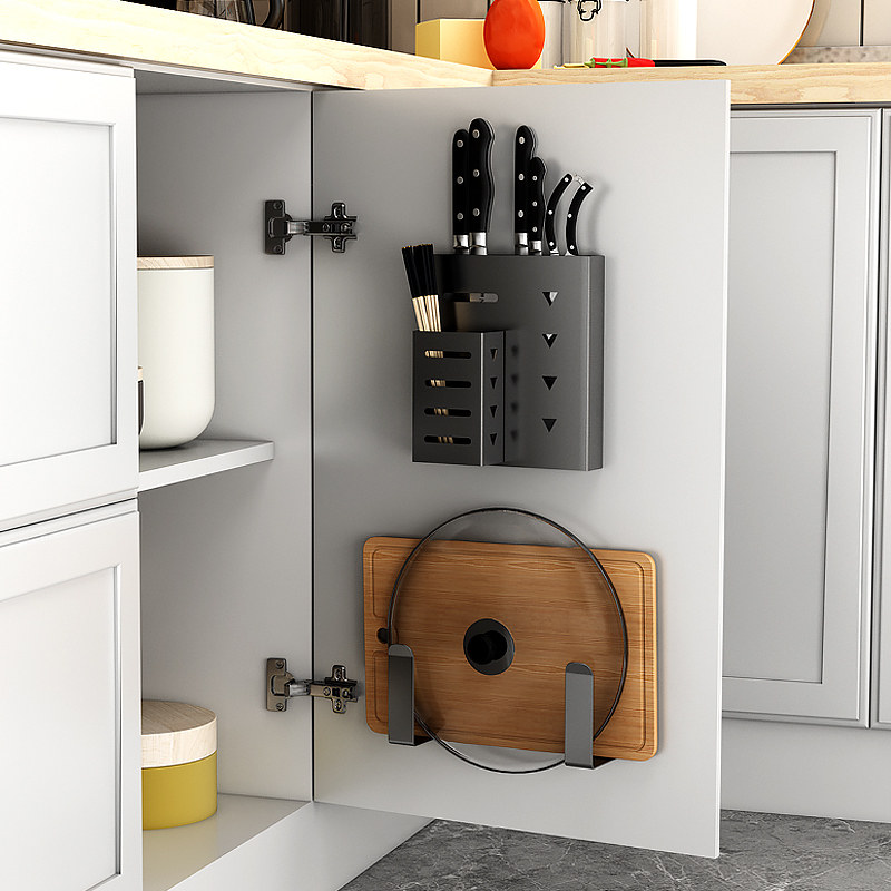 Stainless steel wall-mounted tool holder without hole punching