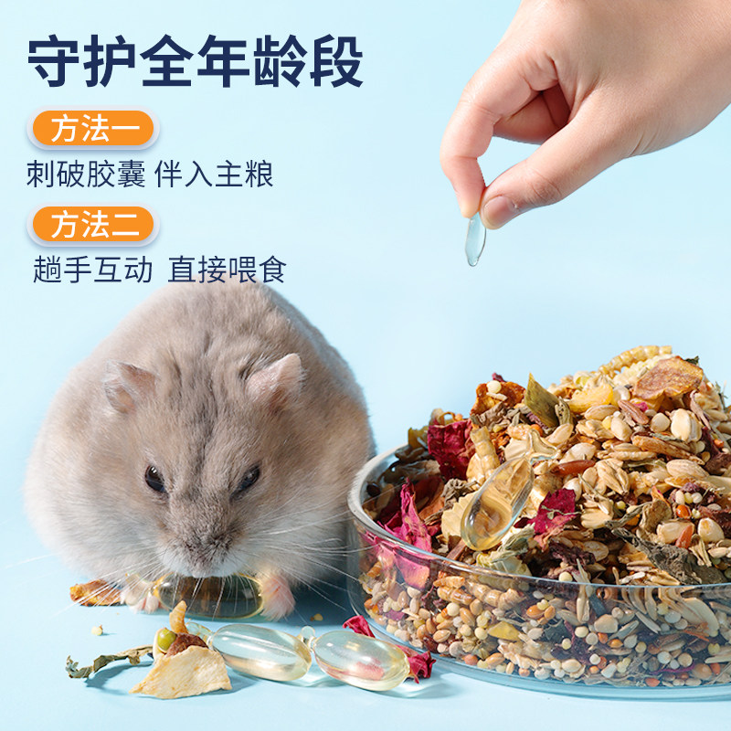 布卡星仓鼠鱼油保健胶囊粮食零食营养补充剂美毛降血压金丝熊用品,淘宝优惠券,粉丝福利购,淘宝优惠卷