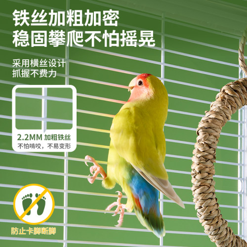 布卡星50星赏双层鸟笼鹦鹉笼大号牡丹专用横丝豪华别墅笼子家用 - 图3