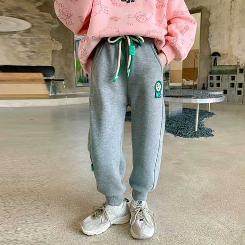 Демисезонные детские зимние бархатные утепленные штаны для девочек, коллекция 2022