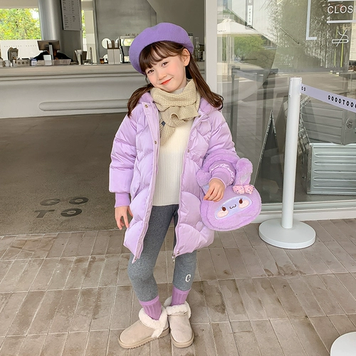 Куртка, детский зимний пуховик с пухом, коллекция 2022, увеличенная толщина, детская одежда