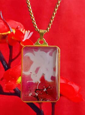 定制小狐狸男女吊坠民族风毛衣链上古九狐双面挂件白狐红灵狐项链