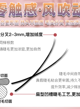超柔软婴儿弯单根睫毛