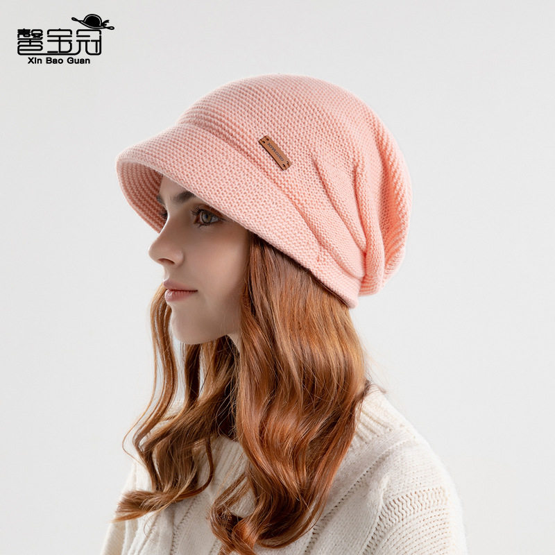 9960冬季加绒堆堆帽女户外保暖套头帽子宽檐显脸小护耳时尚月子帽,淘宝优惠券,粉丝福利购,淘宝优惠卷