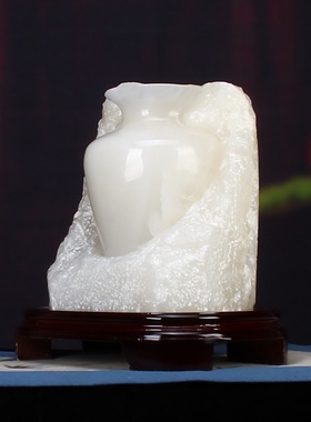 阿富汗原石雕刻书柜艺术品装饰