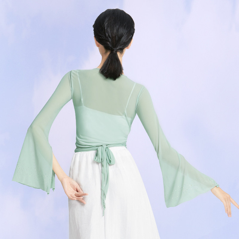 上衣春秋长袖女孩现代古典舞练功服 萌蕴上衣