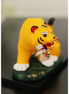 日本药师窑陶土摆件日式寓意好