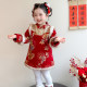汉服女童拜年服冬装国风唐装女宝宝新年旗袍裙子加厚儿童过年衣服