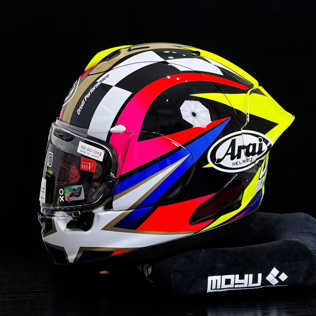 适用于Arai rx7x 史云慈30周年彩绘大尾翼rx7x黑茶镜片 - 图0