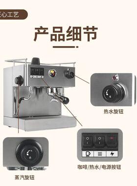 商用双锅炉半自动意式咖啡机小型家用显示萃取稳压9bar意式咖啡机