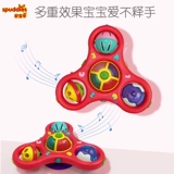 Волчок, крутящаяся электрическая музыкальная ударопрочная игрушка для мальчиков и девочек, можно грызть