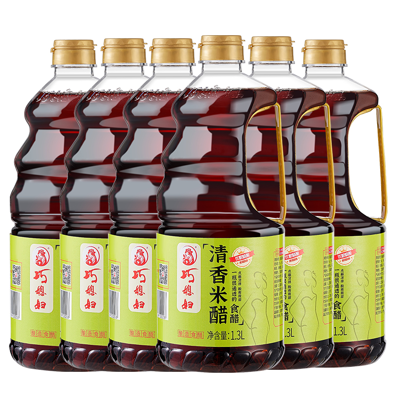 巧媳妇清香米醋1.3L*6桶装酿造食醋香醋凉拌实惠家用