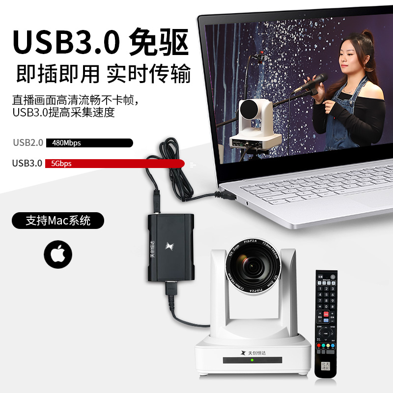 天创恒达TC UB530直播采集卡高清视频采集器sdi/hdmi/VGA/dvi直播-图1