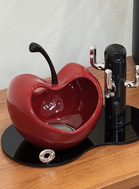 爱心苹果玄关钥匙收纳摆件乔迁