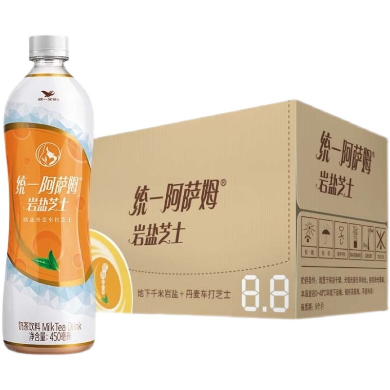 统一阿萨姆原味奶茶岩盐芝士500ml*12瓶/15瓶整箱包邮奶茶饮料 - 图3