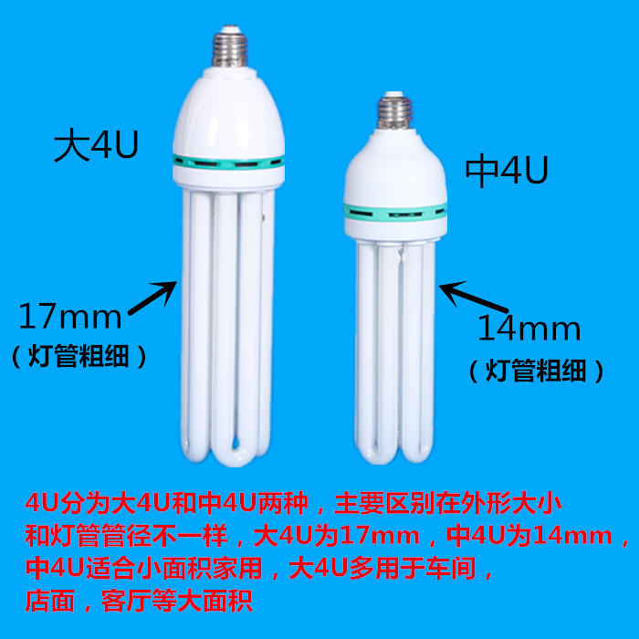 蓝欣大功率节能灯泡E40螺旋8U6U4U65W85W105W150W200W300瓦厂房灯 - 图1