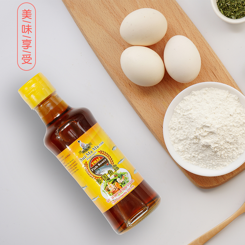 水妈妈牌鱼露200ml瓶装泰国进口生抽虾油凤尾鱼汁家用酱油调味汁