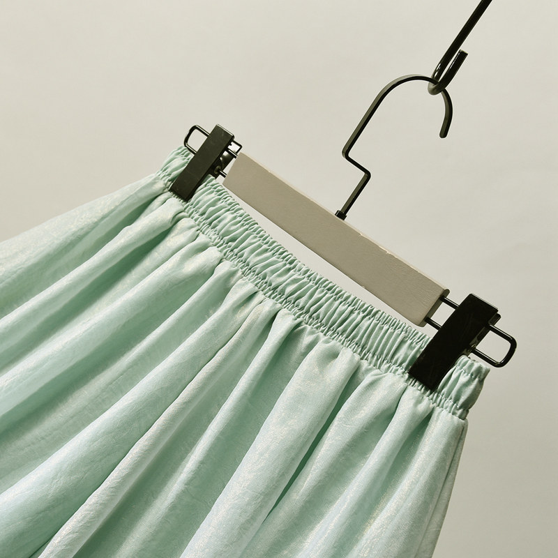 松紧腰文艺中国风薄款宽松阔腿裤 veal半身裙