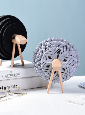 ins防滑茶杯垫办公室麋鹿摆件