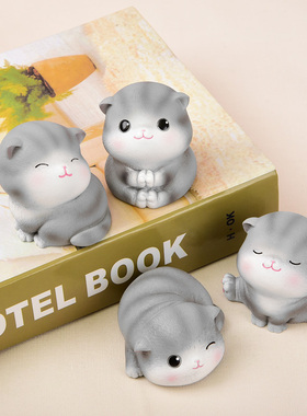 可爱风猫咪治愈系卡通儿童小摆件