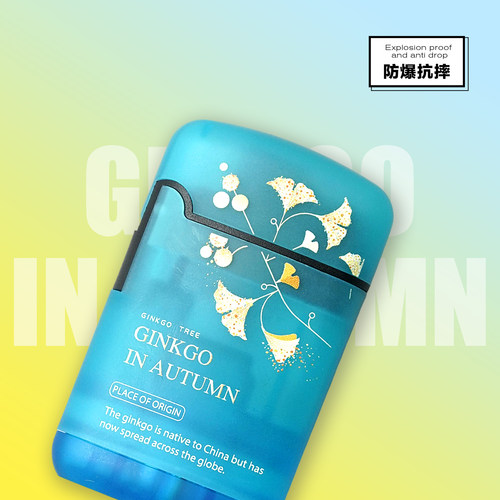 ZENGAZ英伽银杏夜光充气防风打火机小新清高颜值耐用火焰调节高端 - 图0