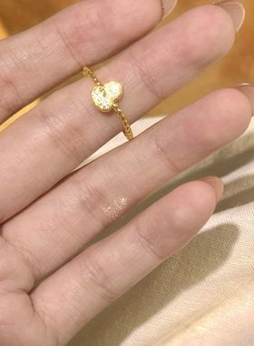 2025新款古法锤纹爆闪葫芦戒指