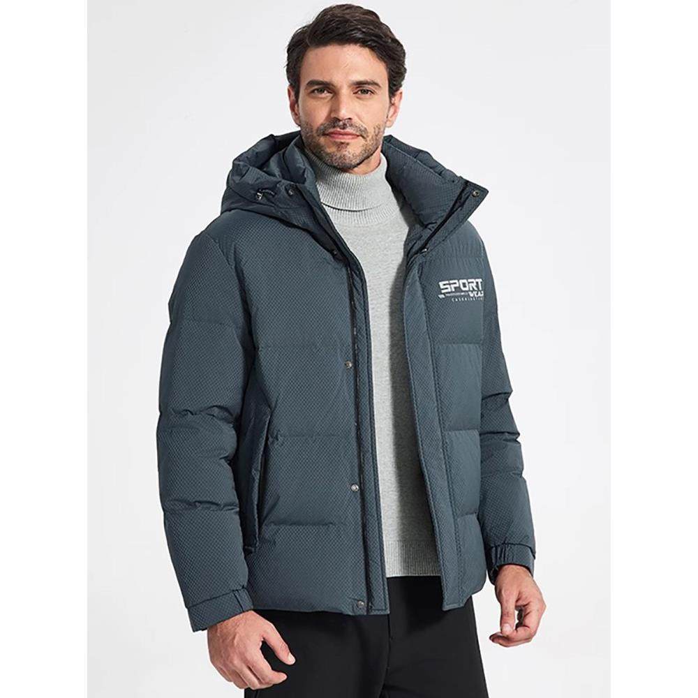 SIDAPEER高端羽绒服男士短款2025冬季新款轻商务连帽加厚保暖外套,淘宝优惠券,粉丝福利购,淘宝优惠卷