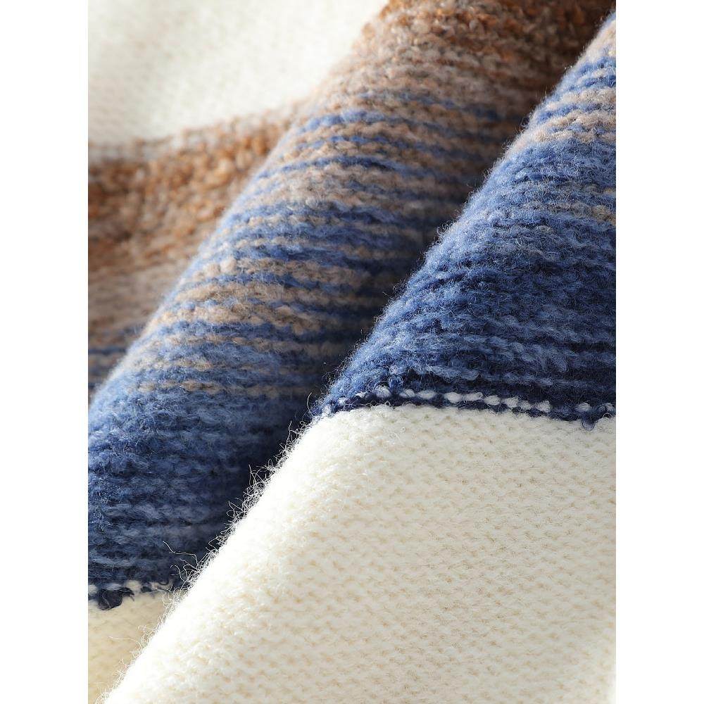 渐变条纹！让你的秋冬不再单调！秋条纹拼色针织开衫男毛衣服外套,淘宝优惠券,粉丝福利购,淘宝优惠卷