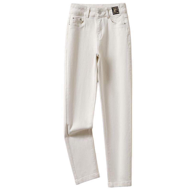 高档纯棉柔软米白休闲裤女哈伦裤春夏新款高腰宽松显瘦小脚直筒裤,淘宝优惠券,粉丝福利购,淘宝优惠卷