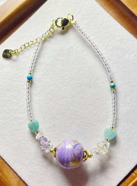 大漆有球必应手链女小众轻奢