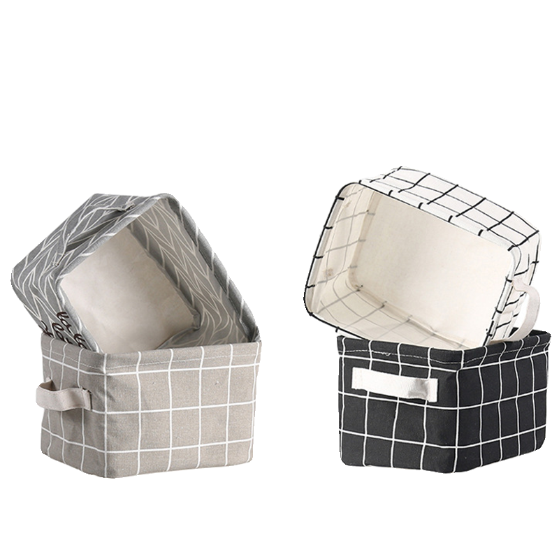 布艺桌面收纳盒简约田园风格遥控器化装品收纳杂物收纳首饰收纳箱,淘宝优惠券,粉丝福利购,淘宝优惠卷