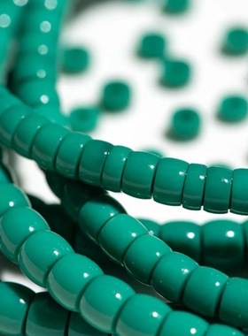 2024网红手串：素珠单圈松石直切5.5mm手链女高瓷地狱色文玩手串