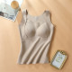 Warm suspender vest for women with breast pads without wearing bra