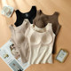 Warm suspender vest for women with breast pads without wearing bra