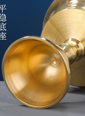 纯铜酥油灯灯座供奉烛台