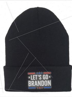 Mock Biden Embroidered Knit Cap Let`s Go Brandon Adult Men W