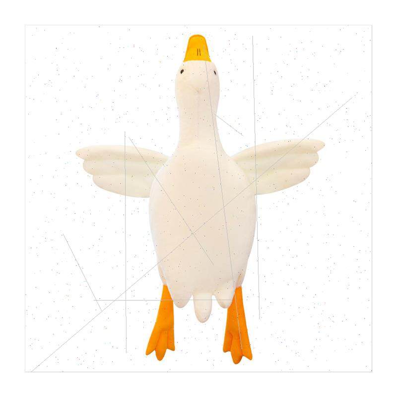 Big white goose pillow plush toy doll super soft boys and gi - 图3