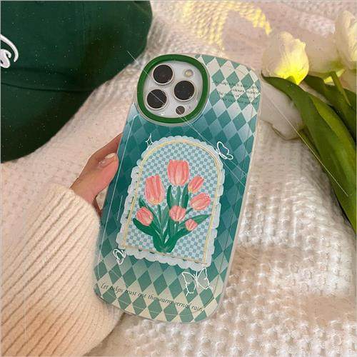 适用 iPhone13promax pink tulip apple 12 case 11 green diamon - 图2