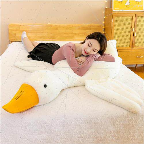 Big white goose pillow plush toy doll super soft boys and gi - 图2
