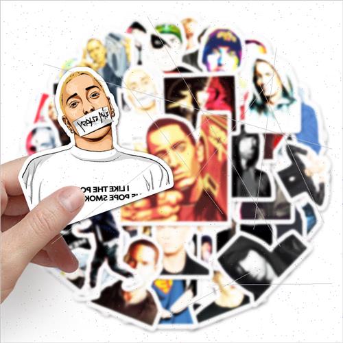 50 Rap Male nger Eminem Graffiti Stickers ggage Laptop Car C - 图1